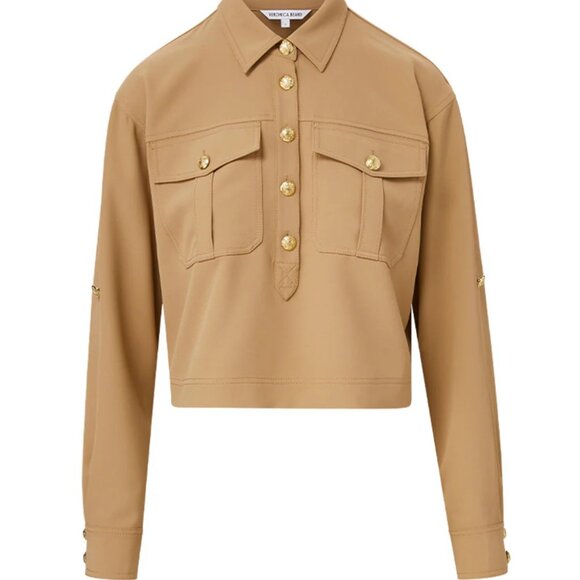 Veronica Beard- Khaki Colvin Top Size 8- Worn once! - Picture 2 of 4